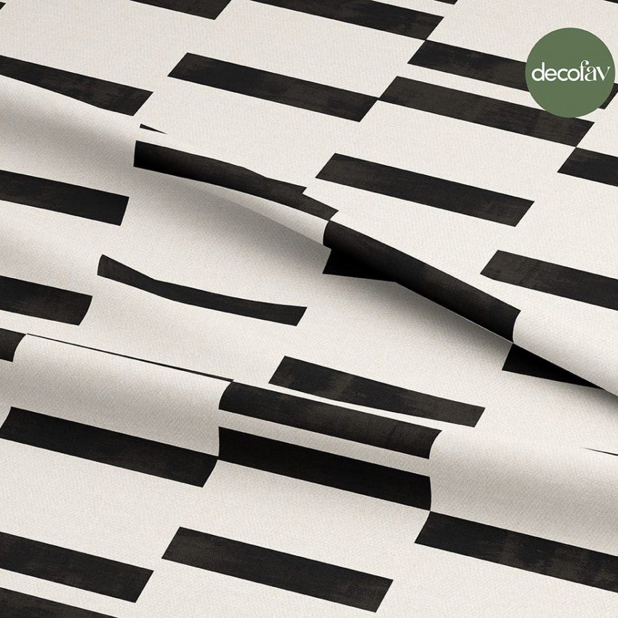 Minimalist Çizgi Geometrik  Desenli Dijital Baskılı Kumaş