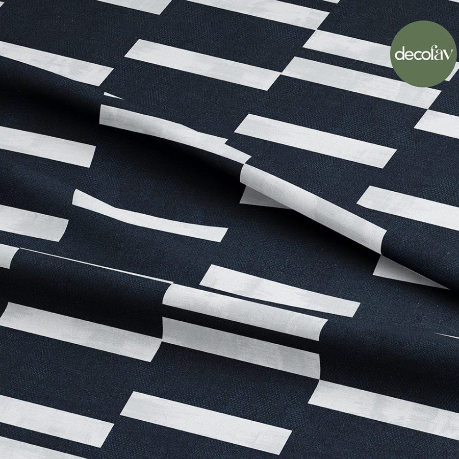 Minimalist Çizgi Geometrik  Desenli Dijital Baskılı Kumaş