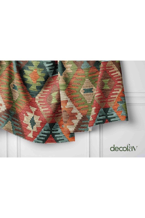 Kilim Etnik Geometrik Desenli Dijital Baskılı Kumaş Kilim Etnik Geometrik Desenli Dijital Baskılı Kumaş