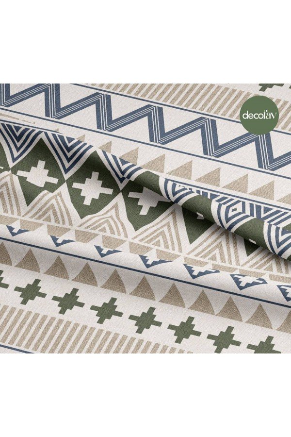 Etnik Elle Çizilmiş Kilim Desenli Dijital Baskılı Kumaş Etnik Elle Çizilmiş Kilim Desenli Dijital Baskılı Kumaş