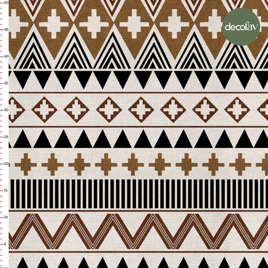 Etnik El Çizimi Kilim Desenli Dijital Baskılı Kumaş