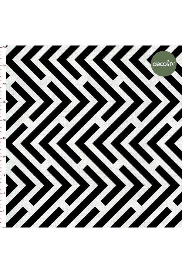 Siyah Beyaz Zigzag Desenli Dijital Baskılı Kumaş Siyah Beyaz Zigzag Desenli Dijital Baskılı Kumaş