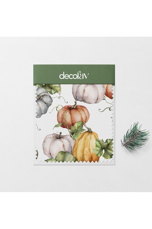 Kabak Desenli Halloween Desenli Dijital Baskılı Kumaş Kabak Desenli Halloween Desenli Dijital Baskılı Kumaş