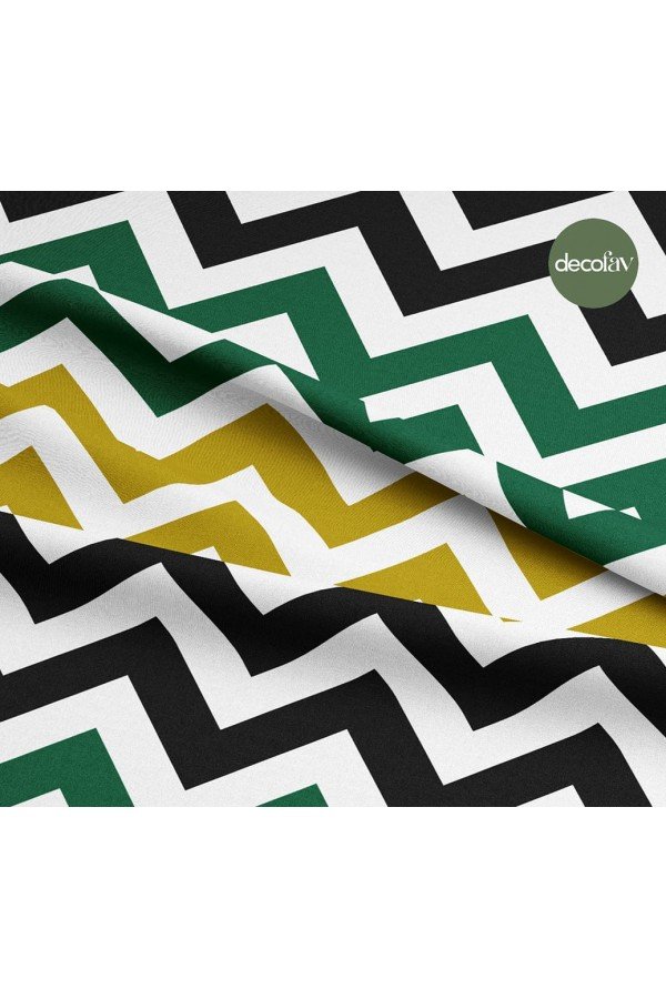 Renkli Zigzag Desenli Dijital Baskılı Kumaş Renkli Zigzag Desenli Dijital Baskılı Kumaş