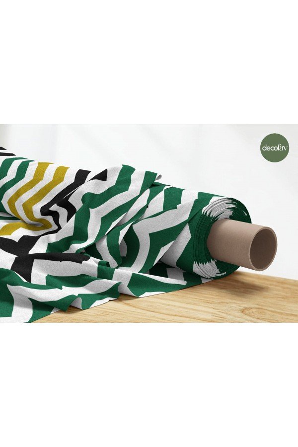 Renkli Zigzag Desenli Dijital Baskılı Kumaş Renkli Zigzag Desenli Dijital Baskılı Kumaş