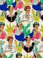 Frida Kaktüs Desenli Dijital Baskılı Kumaş