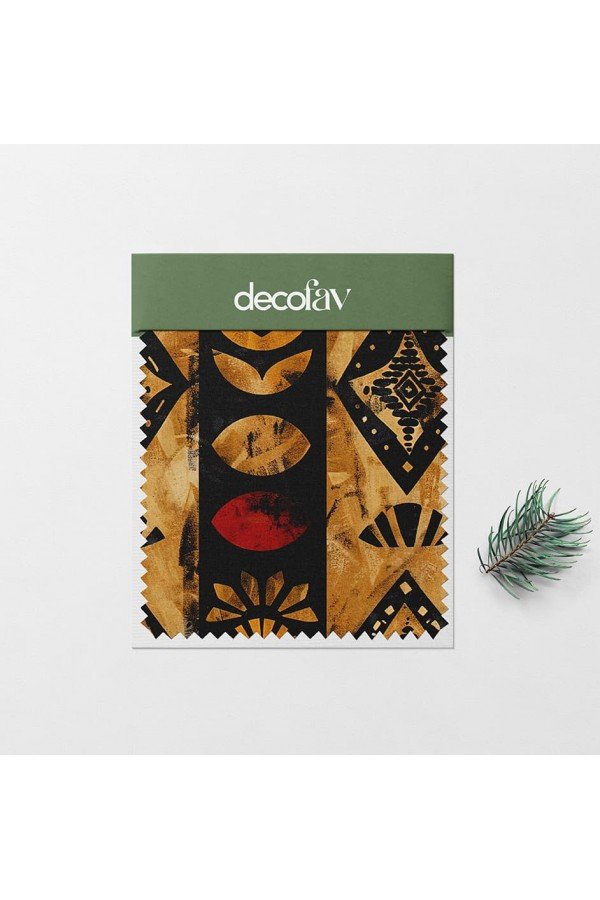 Modern Afrika Geometrik Desenli Dijital Baskılı Kumaş