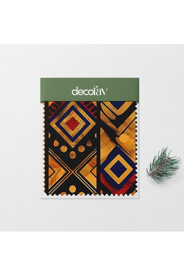 Afrika Tarzı Etnik Geometrik Desenli Dijital Baskılı Kumaş Afrika Tarzı Etnik Geometrik Desenli Dijital Baskılı Kumaş