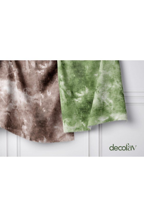 Ombre Batik Boya Efektli Desenli Dijital Baskılı Kumaş