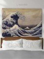 The Great Wave Off the Coast of Kanagawa Tablosu Dijital Baskılı Kumaş Duvar Örtüsü