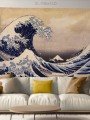 The Great Wave Off the Coast of Kanagawa Tablosu Dijital Baskılı Kumaş Duvar Örtüsü