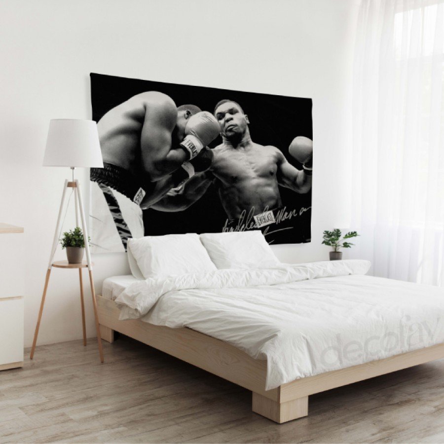Tyson'un Balyoz Sağ Kroşesi Dijital Baskılı Kumaş Duvar Örtüsü