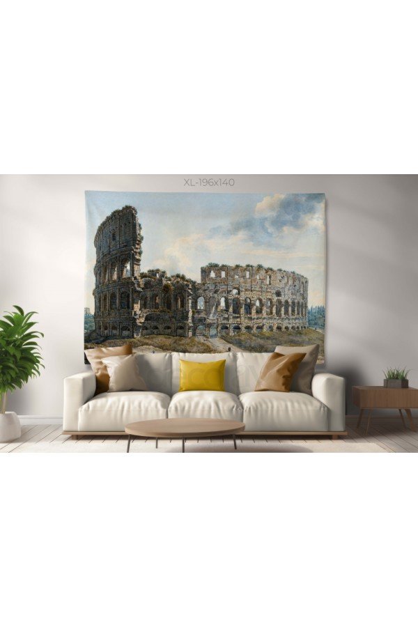Abraham-Louis-Rodolphe Ducros - The Colosseum, Rome Tablosu Dijital Baskılı Kumaş Duvar Örtüsü Abraham-Louis-Rodolphe Ducros - The Colosseum, Rome Tablosu Dijital Baskılı Kumaş Duvar Örtüsü