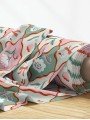 Pintrest Sitili Dekoratif Fiyonk Kaz ve Çiçek Desenli Dijital Baskılı Kumaş