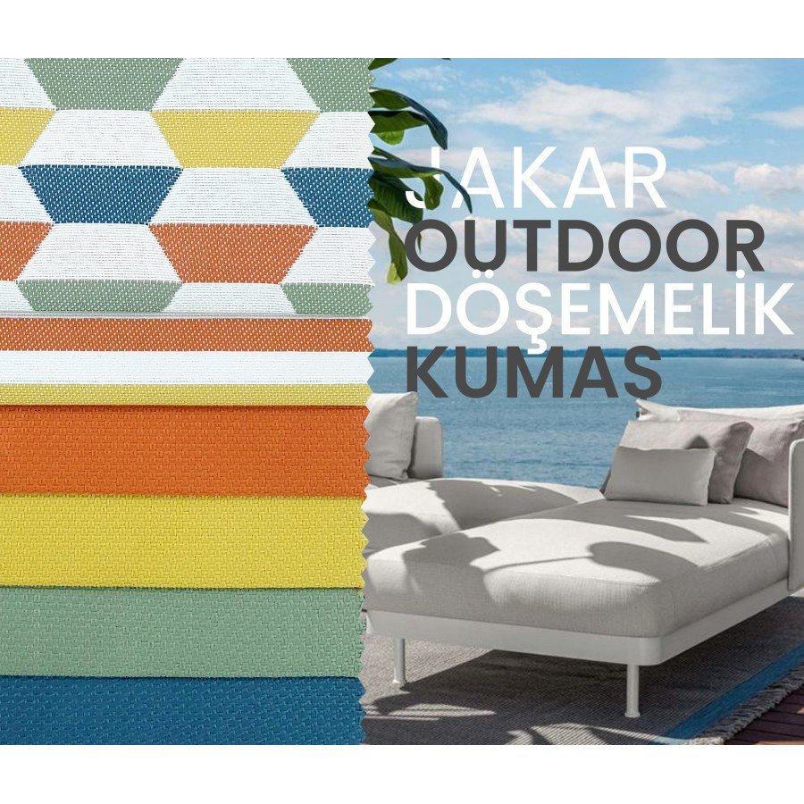 Su İticili Jakarlı Dış Mekan Kumaşları - Vesta&Dion - Bahçe Mobilyaları, Yatlar, Yastık, Dekoratif Dayanıklı Kumaş - 140CM EN